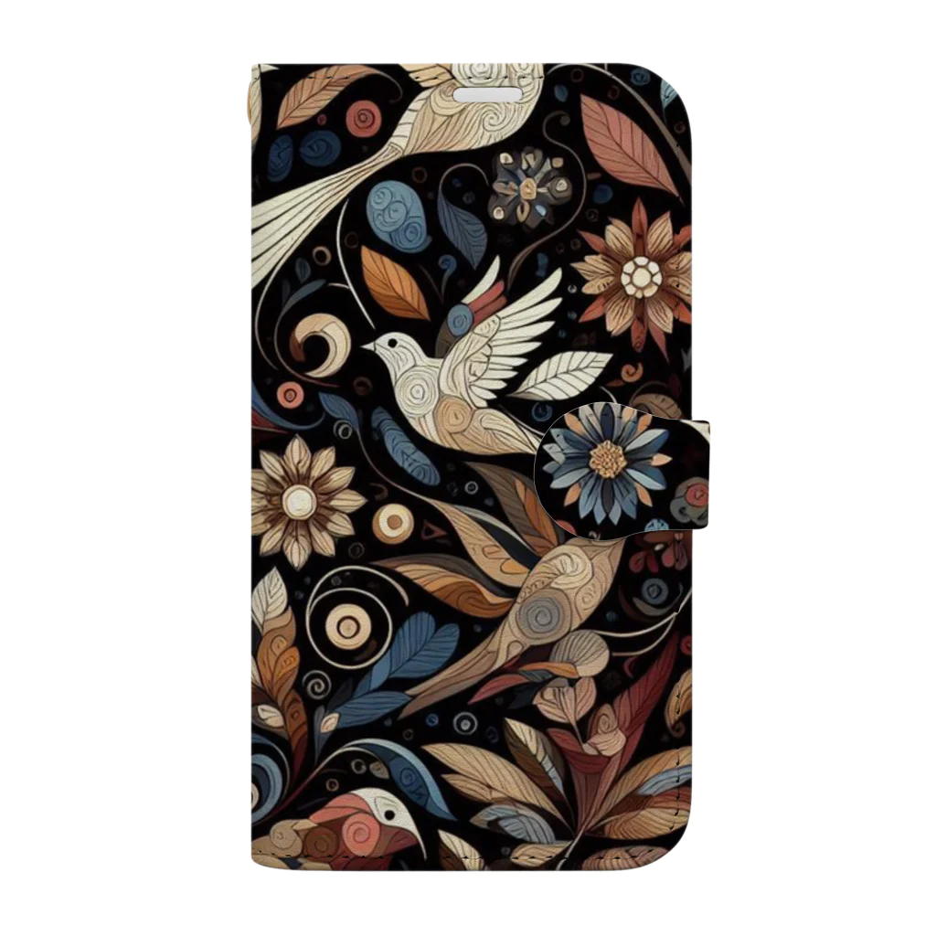 BONZEWORKSの花と鳥1 Book-Style Smartphone Case