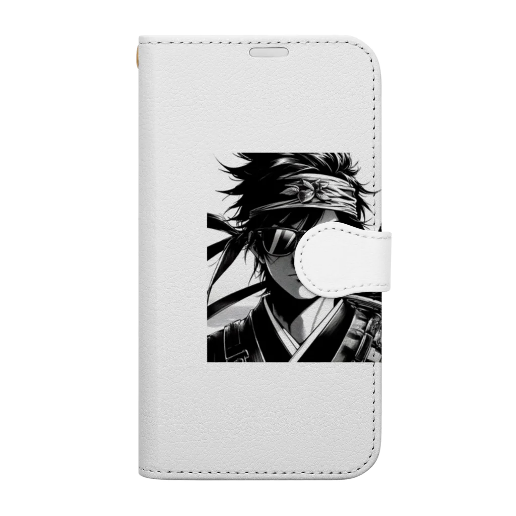 namidamakiのグラサン侍 Book-Style Smartphone Case