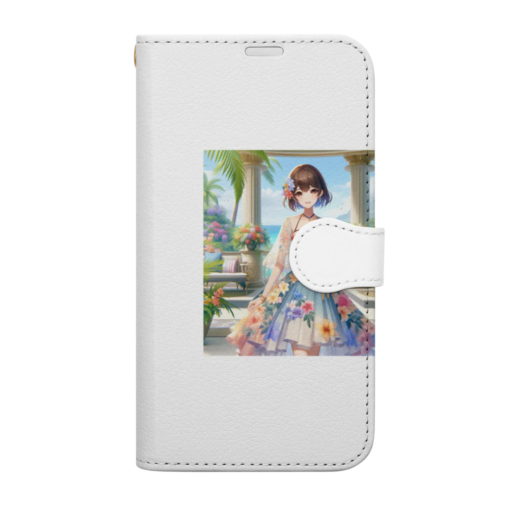 かるるんショップの夏と南国と休日と Book-Style Smartphone Case