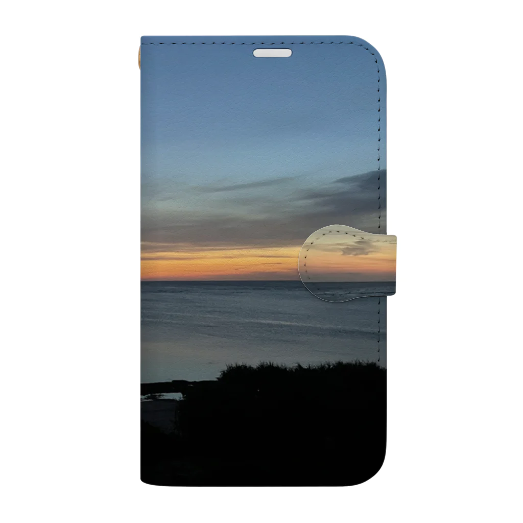 Y life partnerの沖縄の夕暮れ Book-Style Smartphone Case