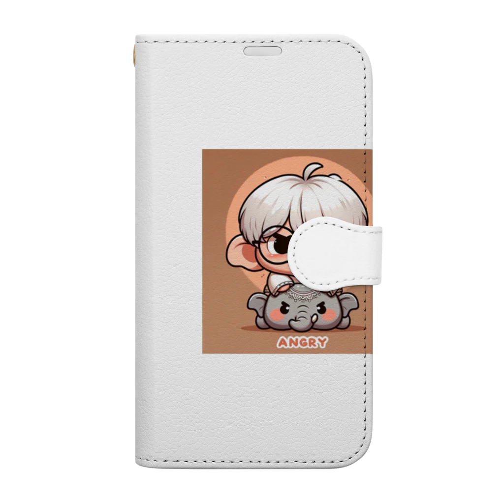 SHINICHIRO KOIDEのアングリーエレフィー (AngryElephie) Book-Style Smartphone Case