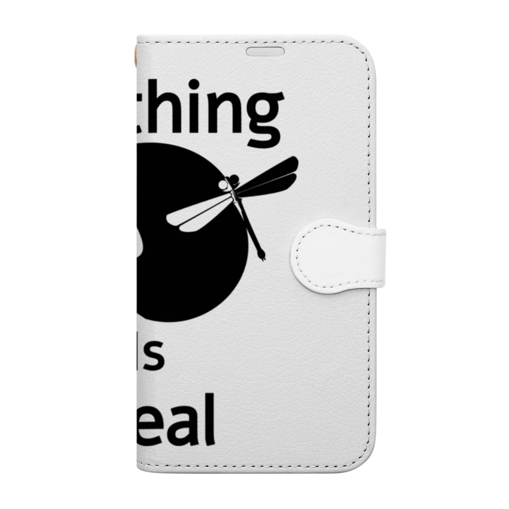 『NG （Niche・Gate）』ニッチゲート-- IN SUZURIのNothing Is Real.（黒） Book-Style Smartphone Case