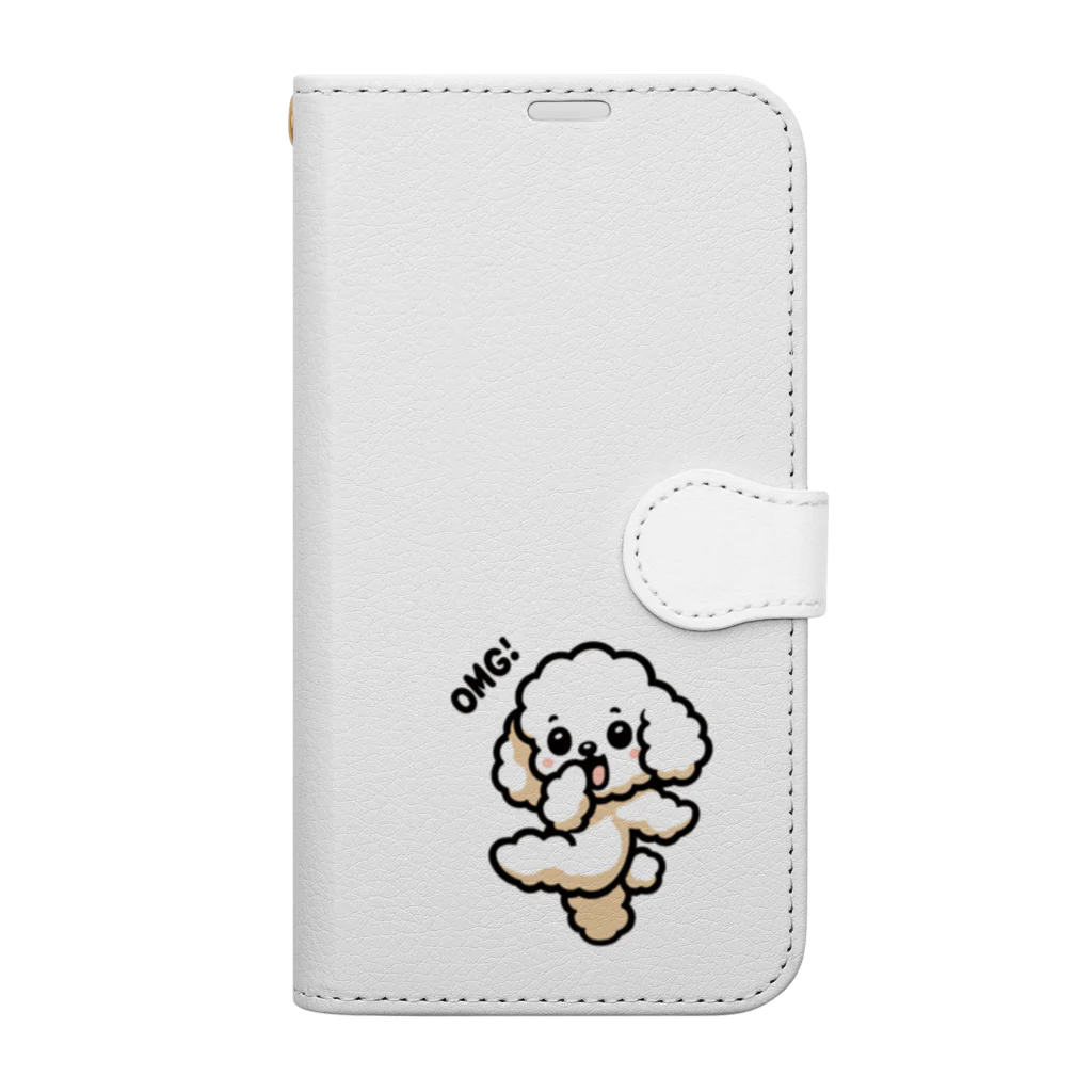 OMG DOG 【オーマイガ ドッグ】のOMG DOG オーマイガ！トイプードルのぷぷる 手帳型スマホケース