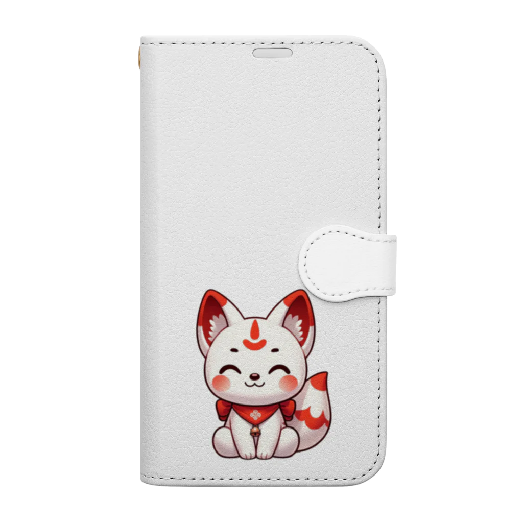 大江戸花火祭りのInari Fox Charm Magic～稲荷の狐3-6 Book-Style Smartphone Case