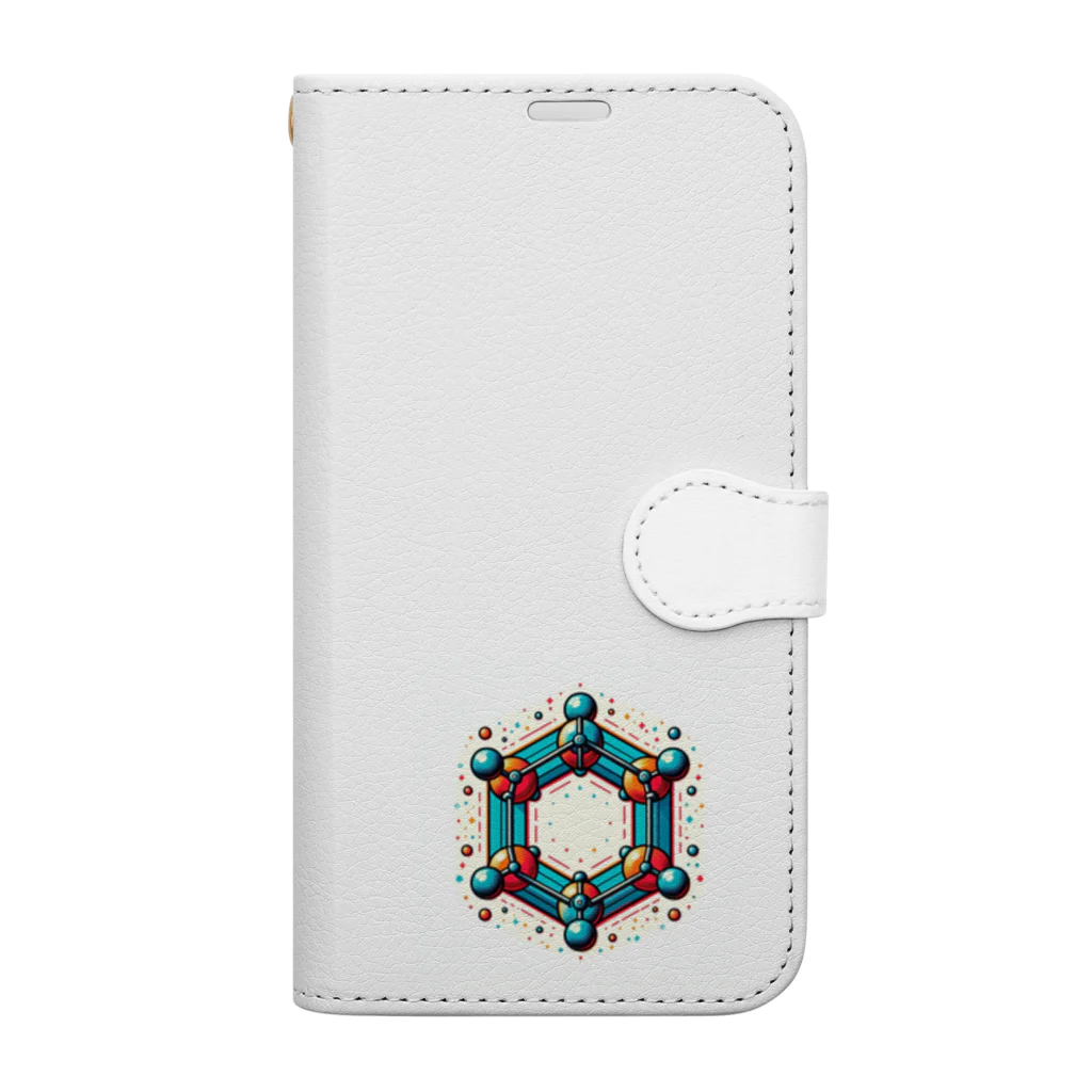 アミュペンのこの美しい「ベンゼン環」 Book-Style Smartphone Case