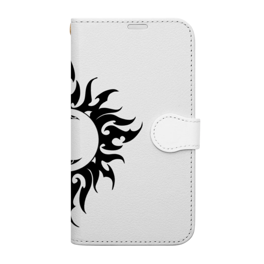 金太郎問屋のトライバルSUN&MOON Book-Style Smartphone Case
