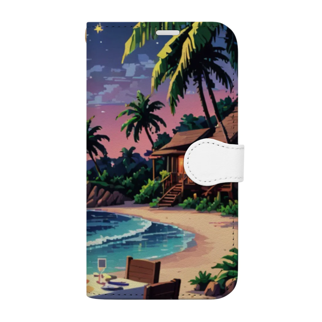 Paradise ExploreのMoonlit Palm Haven Book-Style Smartphone Case