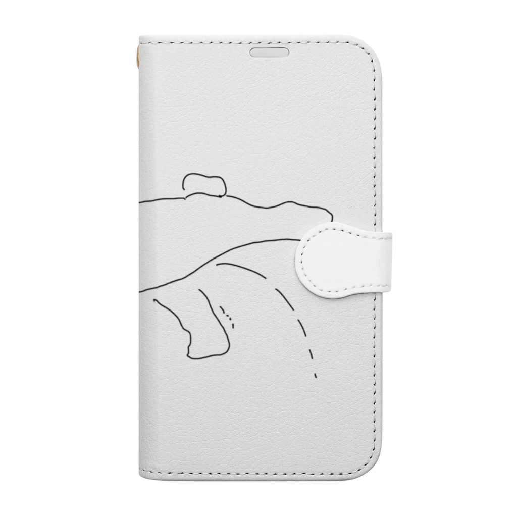 まごわやさしいのごきげんな犬（無色） Book-Style Smartphone Case