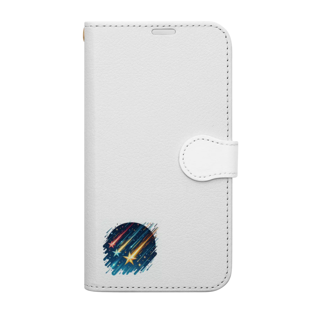 Mizのゆるハウスの3つの流れ星 Book-Style Smartphone Case