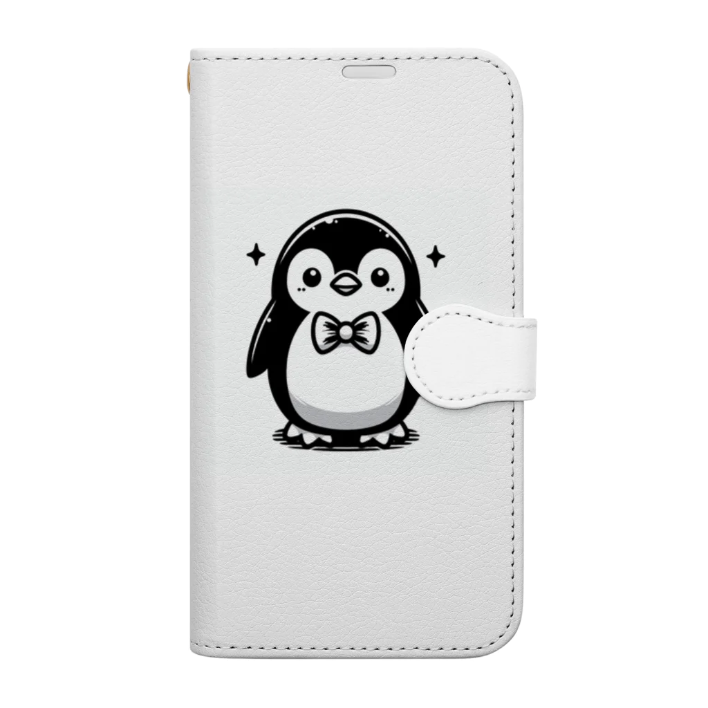 TAKU0822のシンプルで可愛いペンギングッズ Book-Style Smartphone Case