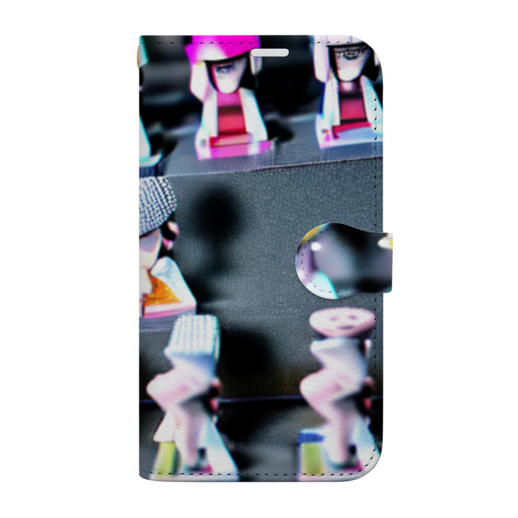 momonekokoの彩り豊かな小さなフィギュアたち Book-Style Smartphone Case