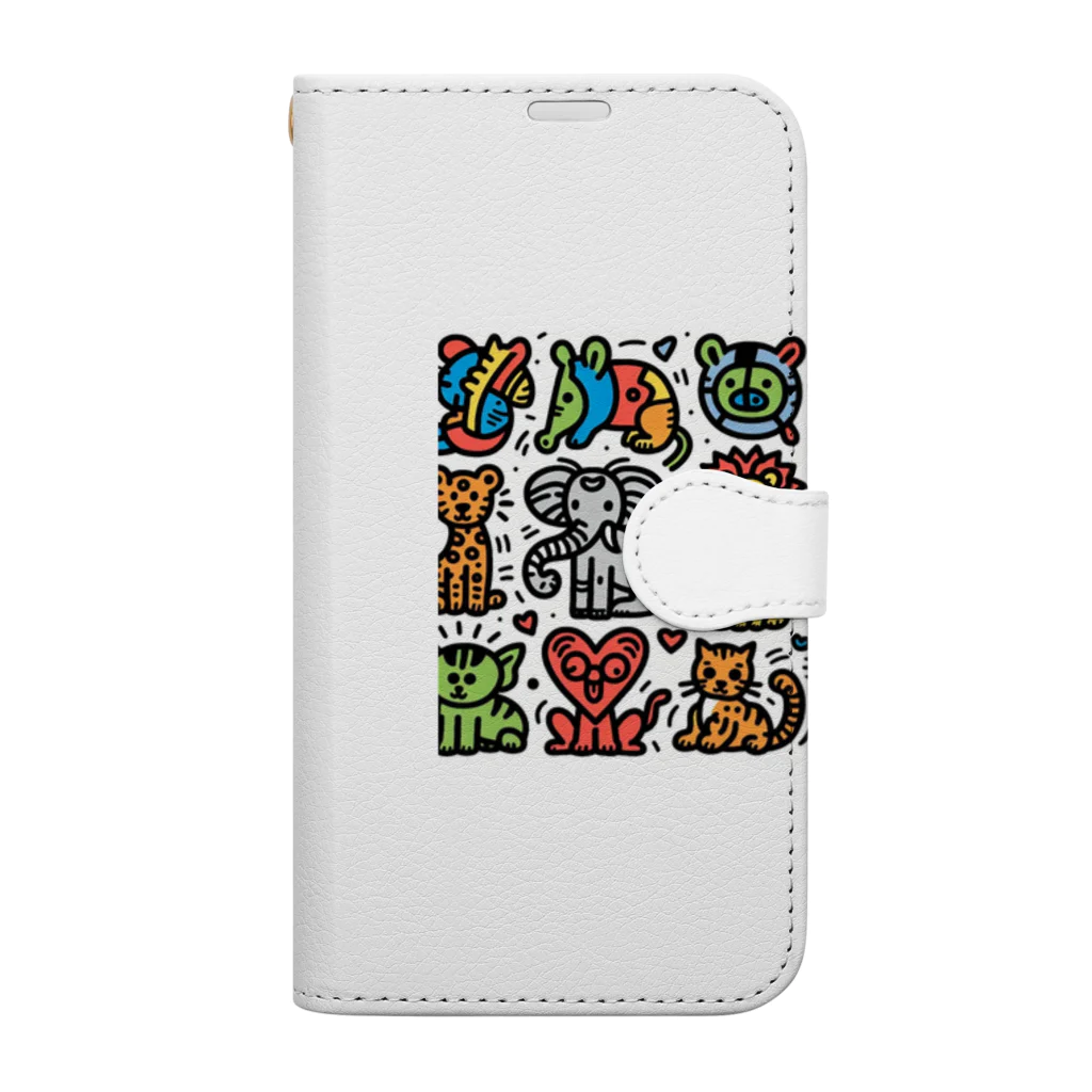 rightOneのアートタイム Book-Style Smartphone Case