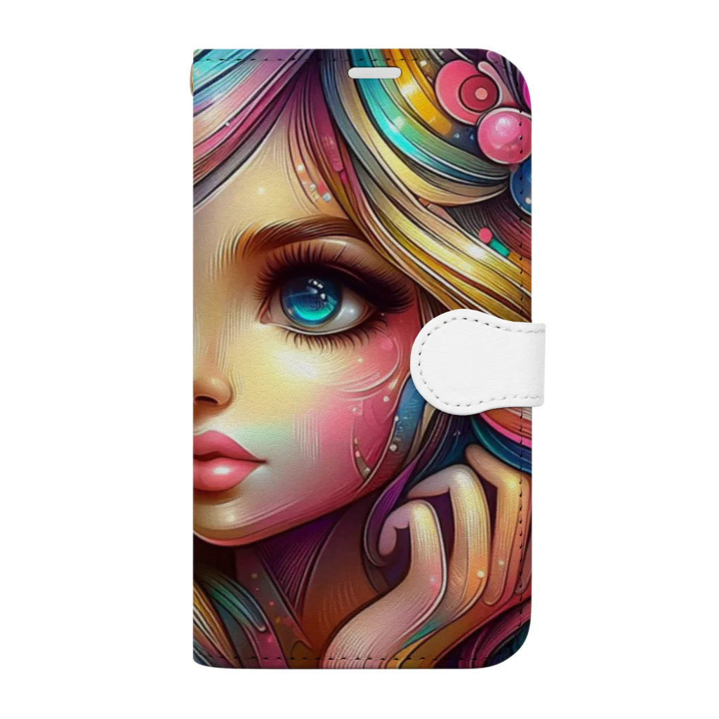 momoart8888の魅惑の女の子🩷 Book-Style Smartphone Case