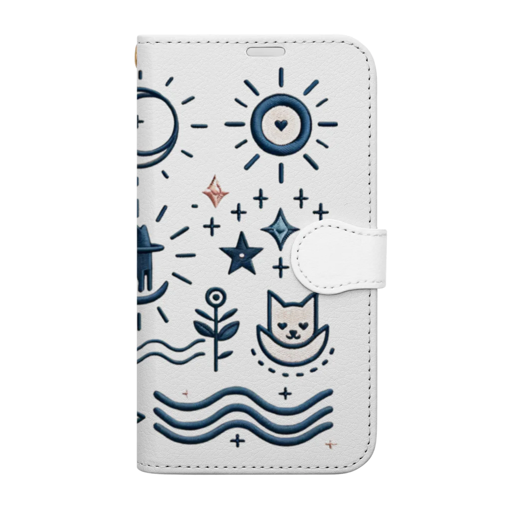 STARLOVE358のナイトスカイ＆ナチュラルエレメンツ Book-Style Smartphone Case