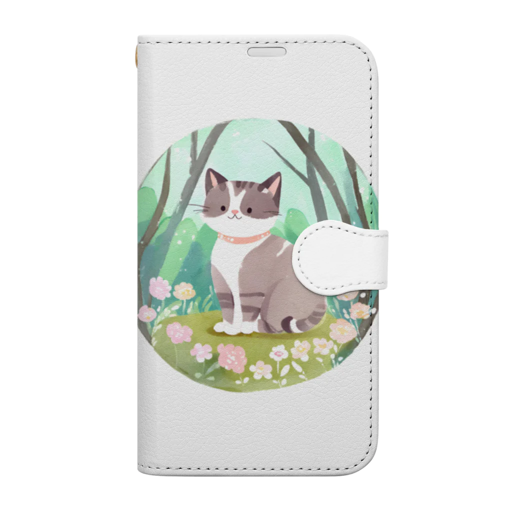 TMRの水彩猫 Book-Style Smartphone Case