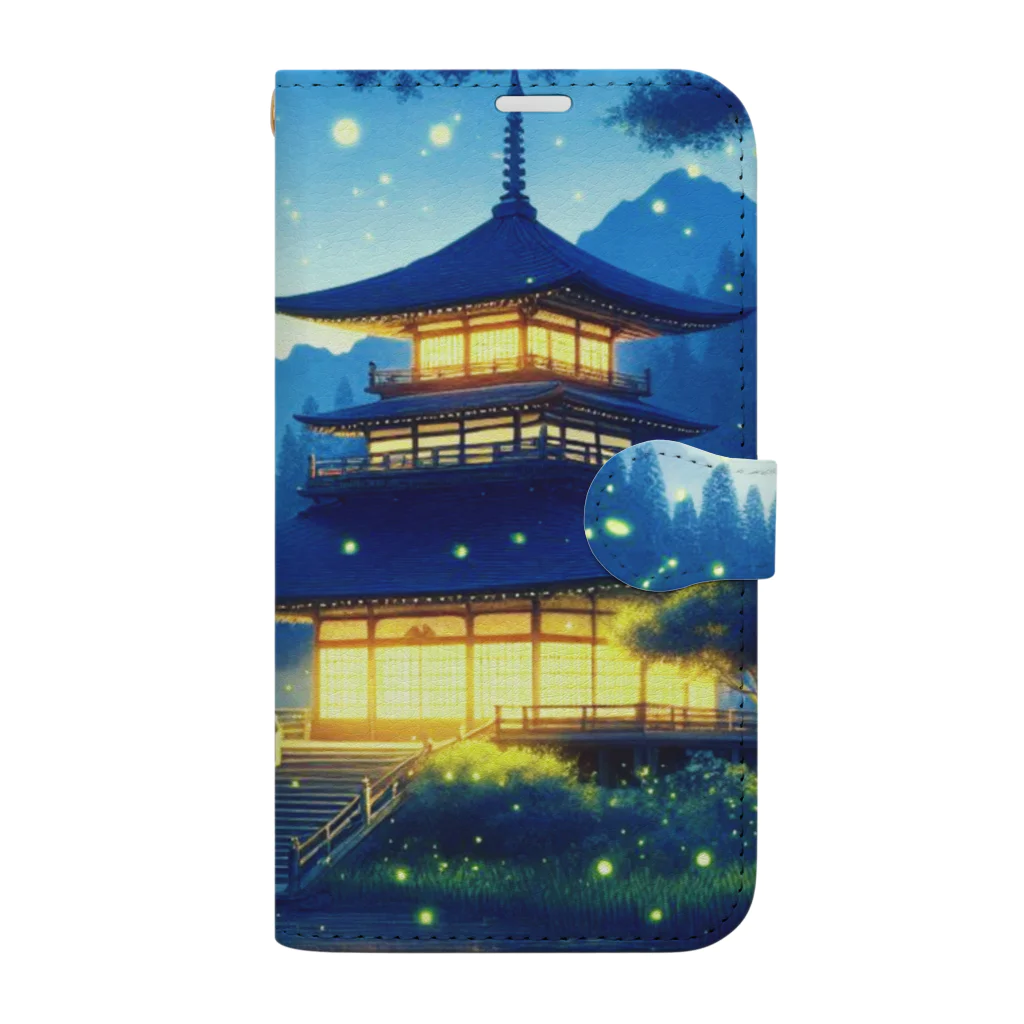 ソラのお店屋さんの蛍(昔の情景風) Book-Style Smartphone Case