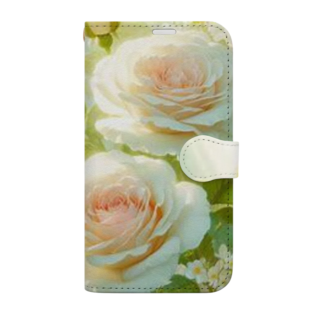 Rパンダ屋の「白薔薇」グッズ Book-Style Smartphone Case