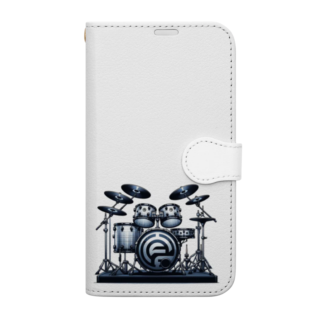 moka_mattarliのドラムマン Book-Style Smartphone Case