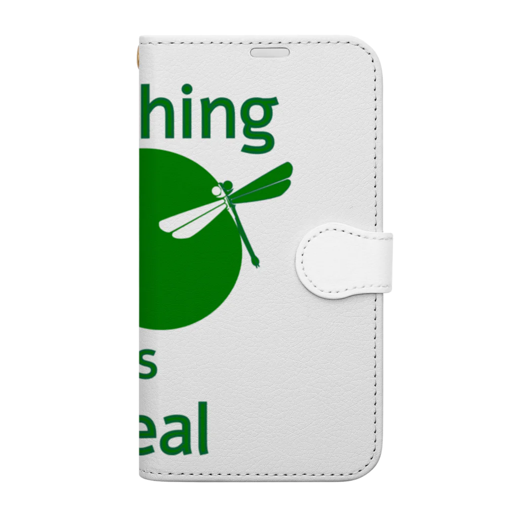 『NG （Niche・Gate）』ニッチゲート-- IN SUZURIのNothing Is Real.（緑） Book-Style Smartphone Case