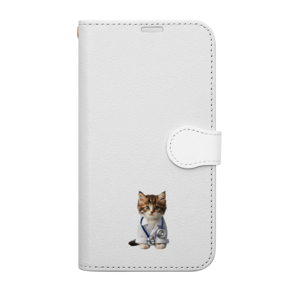 ネコネコ笑店 -Cat Goods Store-のDrねこ丸No1 Book-Style Smartphone Case