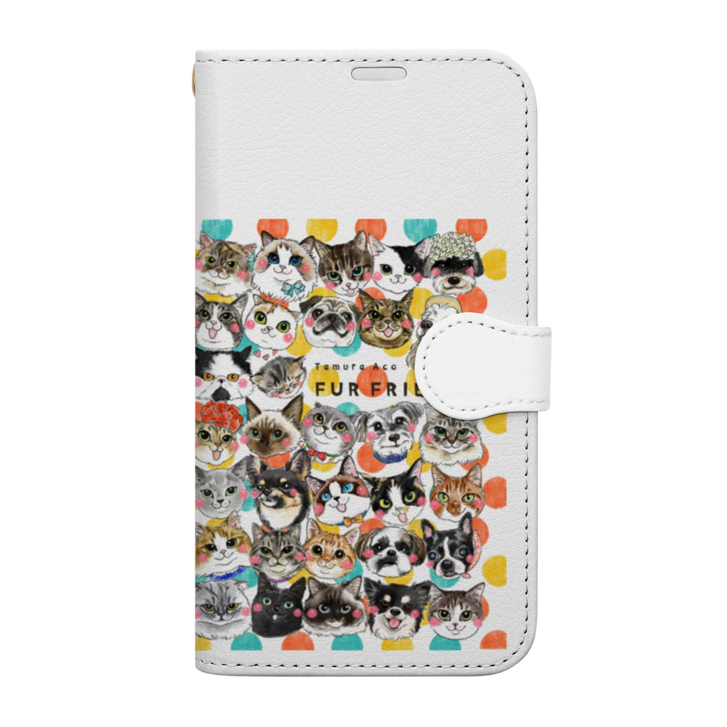 shop あこ猫犬屋のFur Friends 2 Book-Style Smartphone Case