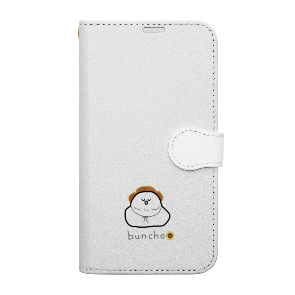 とり空間･8･のもっちり白文鳥 夏ばーじょん Book-Style Smartphone Case