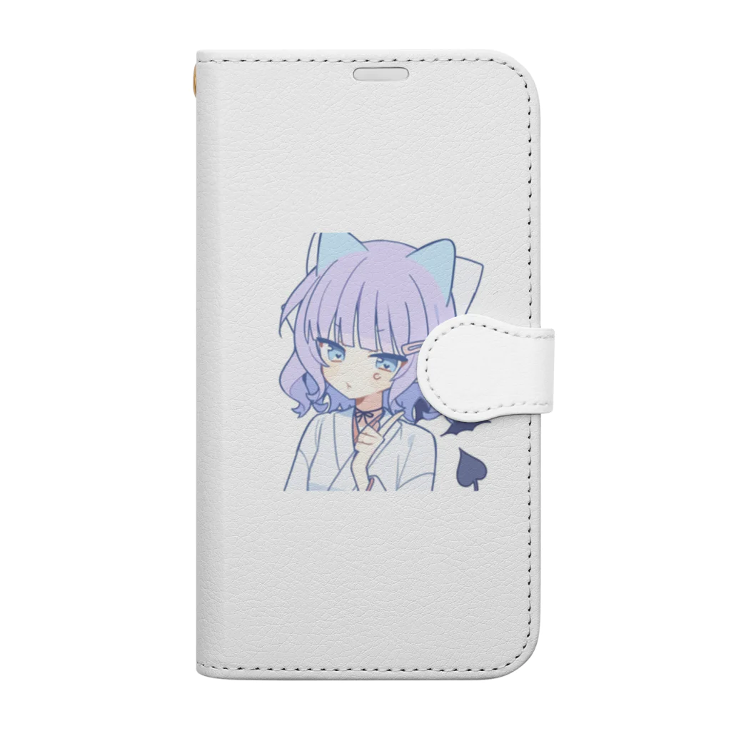 猫耳少女の悪 Book-Style Smartphone Case