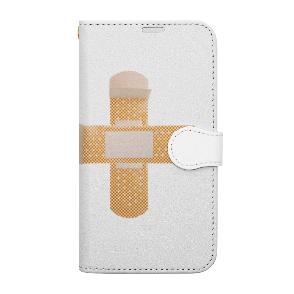 BAN創 & Co. ⚠️の絆創膏 実写 (クロス) Book-Style Smartphone Case