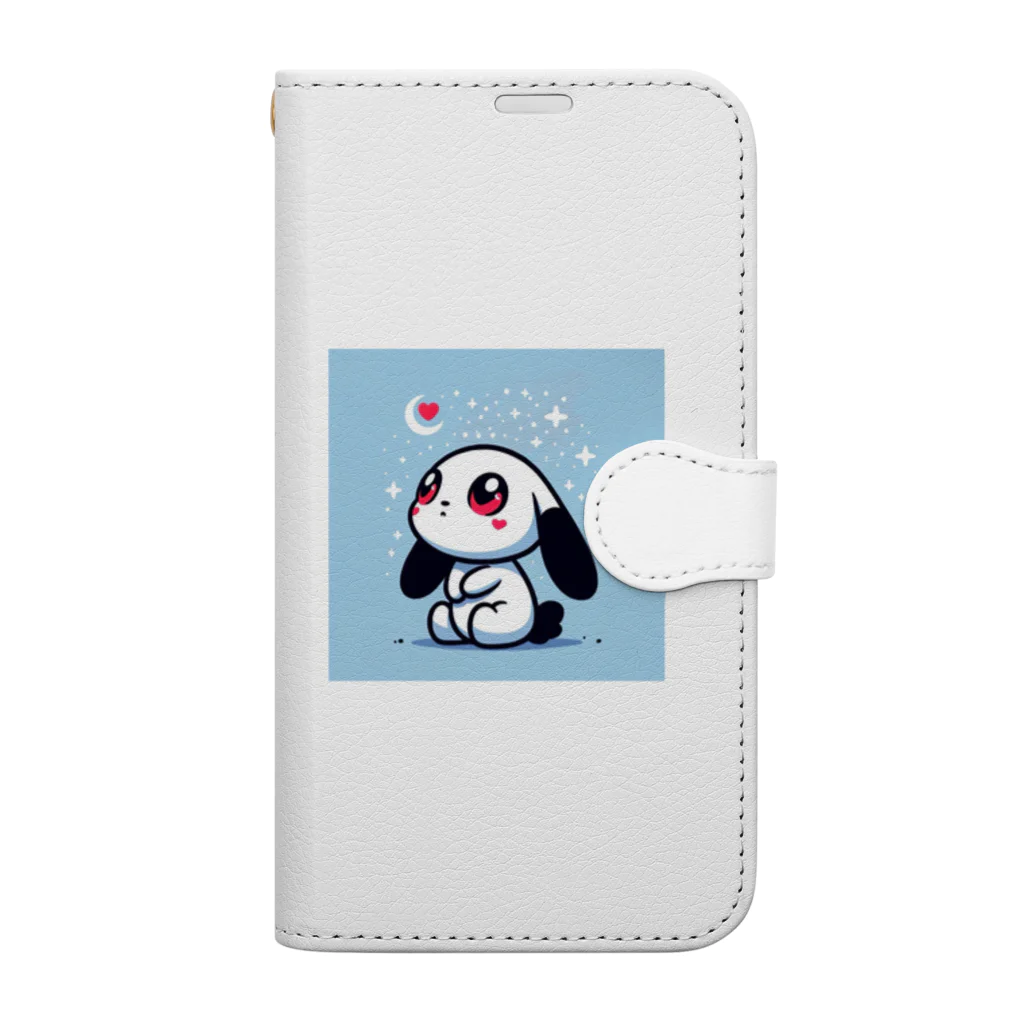 やまとうみとにちじょう【公式】のハートうさぎさん星を見上げる Book-Style Smartphone Case