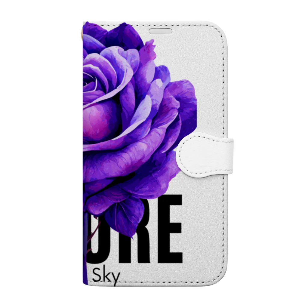 Future Starry Skyの紫色の薔薇 Book-Style Smartphone Case