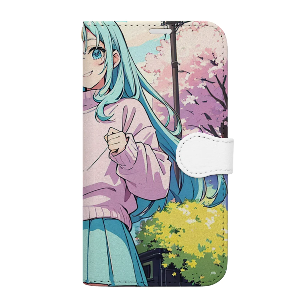 yozoraniyumeoの魔法セーター少女 Book-Style Smartphone Case