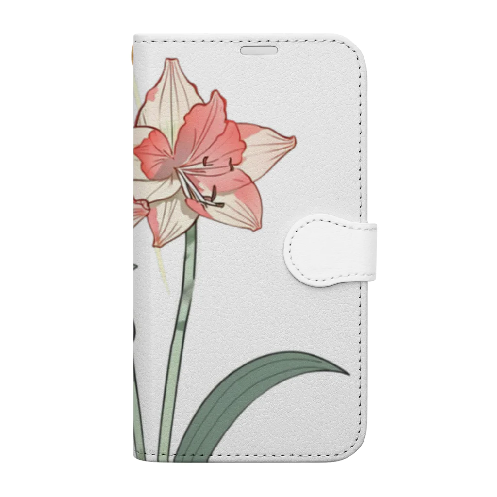 RetrowaveFlowerのRetrowaveFlower-アマリリス- Book-Style Smartphone Case