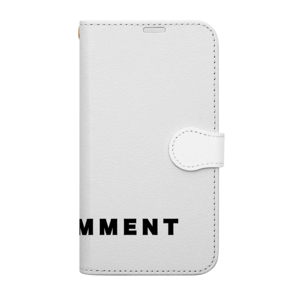 micyorina shopのmicyorina 「NO COMMENT」logo Book-Style Smartphone Case