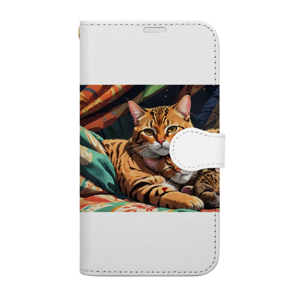 ねむねこのお店のおやすみねこ Book-Style Smartphone Case