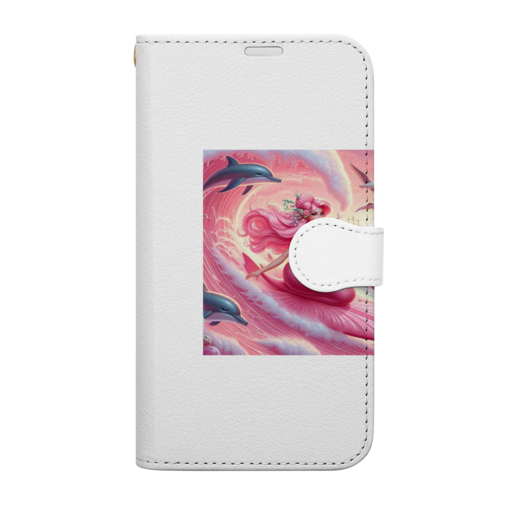 pinkgalmermaidのセクシーマーメイドサーフィン3 Book-Style Smartphone Case