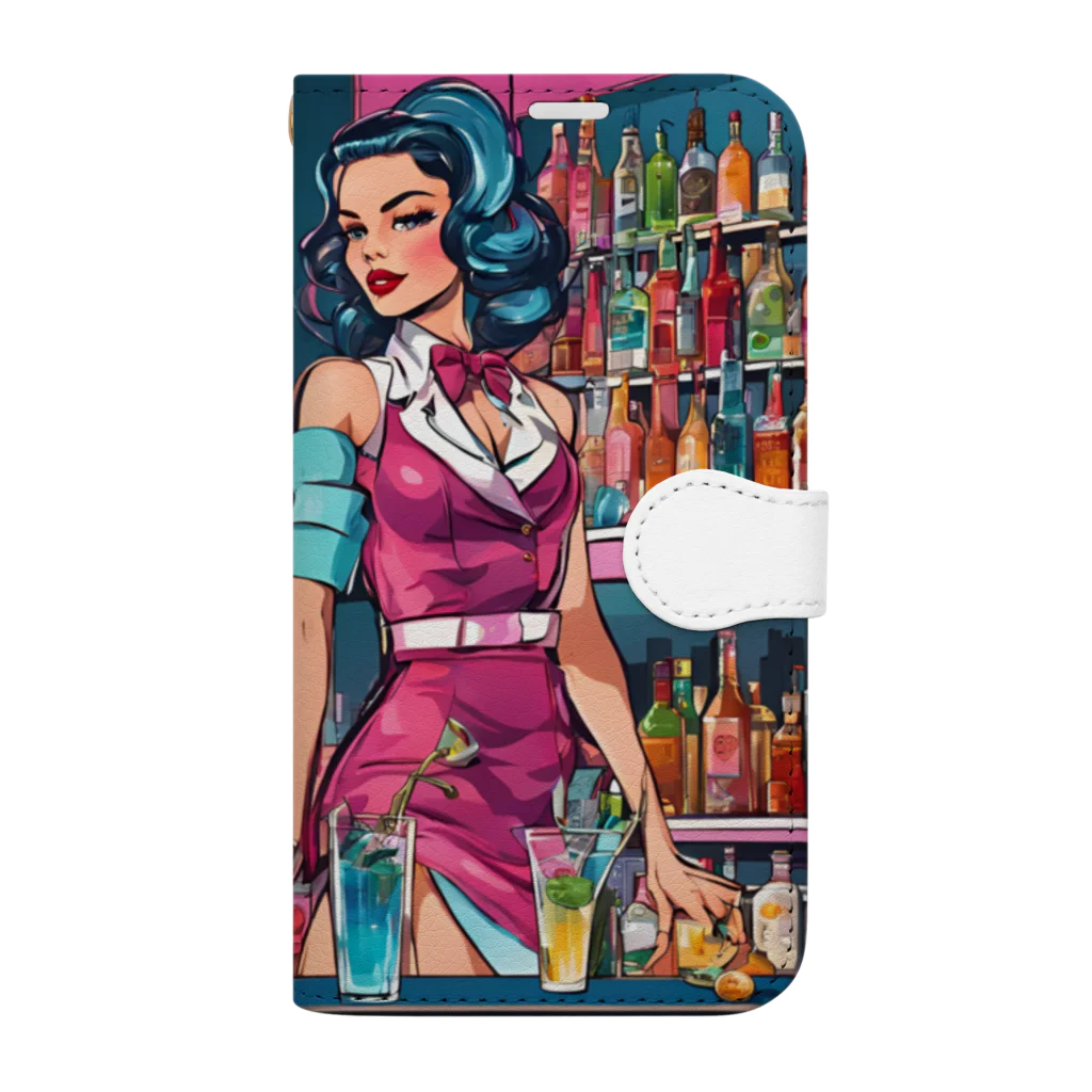 HOSHI-TANEKO🌠の🌃摩天楼バー🍸美女✨ Book-Style Smartphone Case