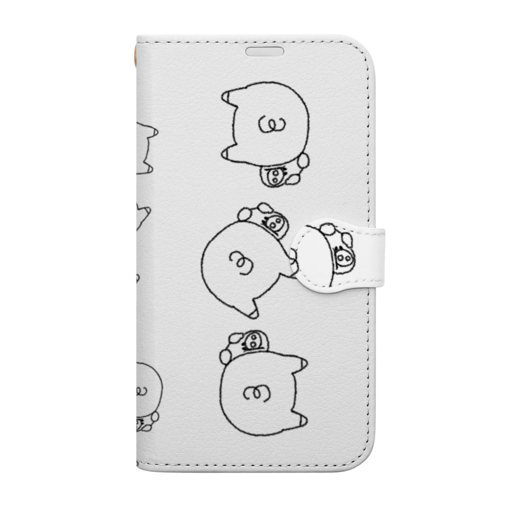 三匹の子むすめのぶた３ Book-Style Smartphone Case