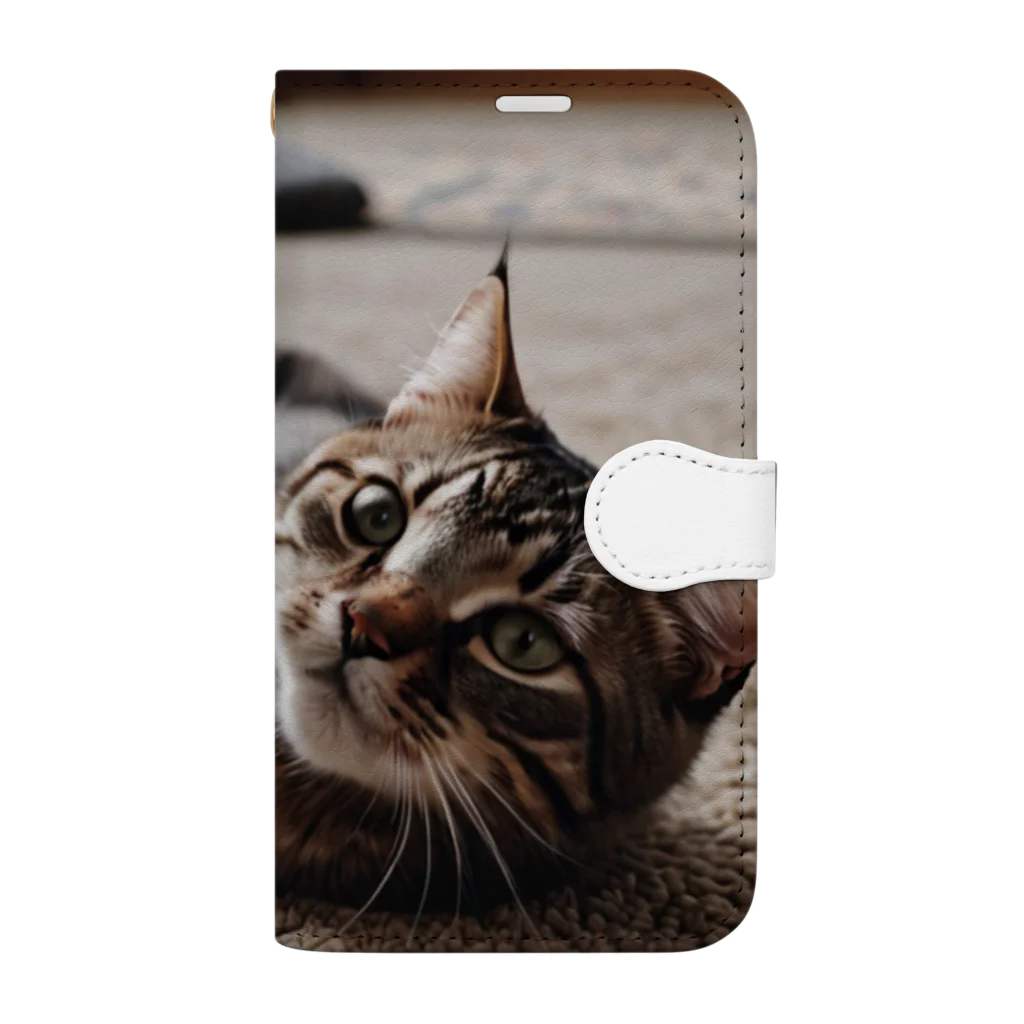 zigerparkの寝転ぶ猫 Book-Style Smartphone Case