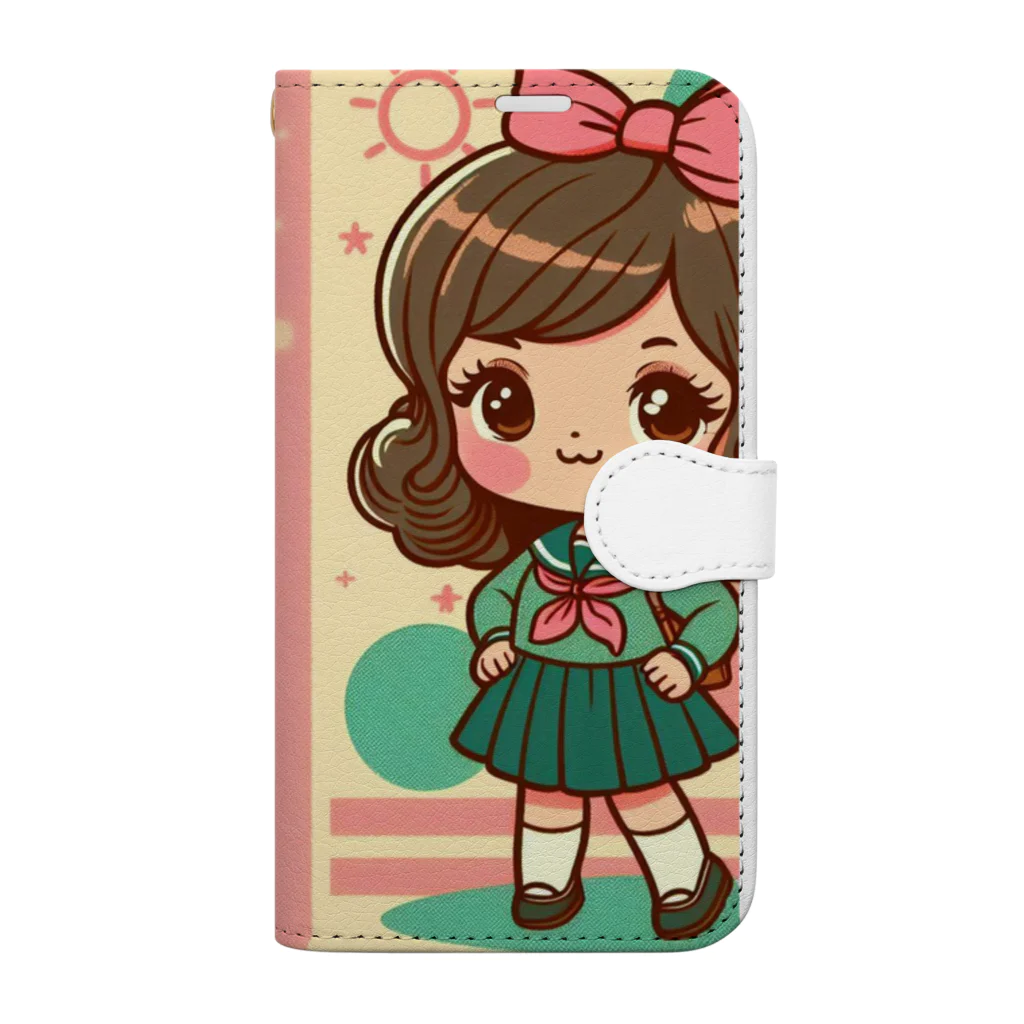 NACJACの制服の女の子 Book-Style Smartphone Case