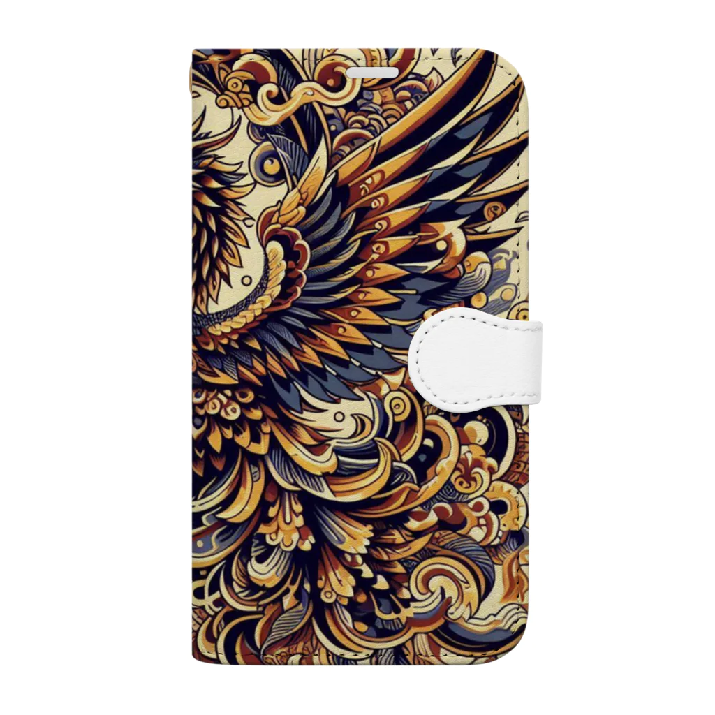 shoma7007の和柄　鳳凰 Book-Style Smartphone Case