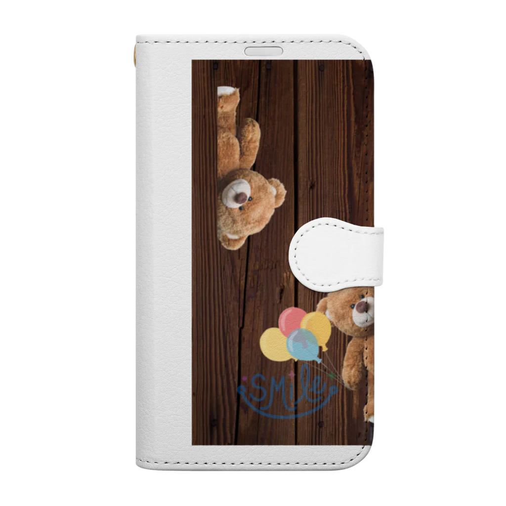 step by stepのクマ🐻　スマホケース Book-Style Smartphone Case