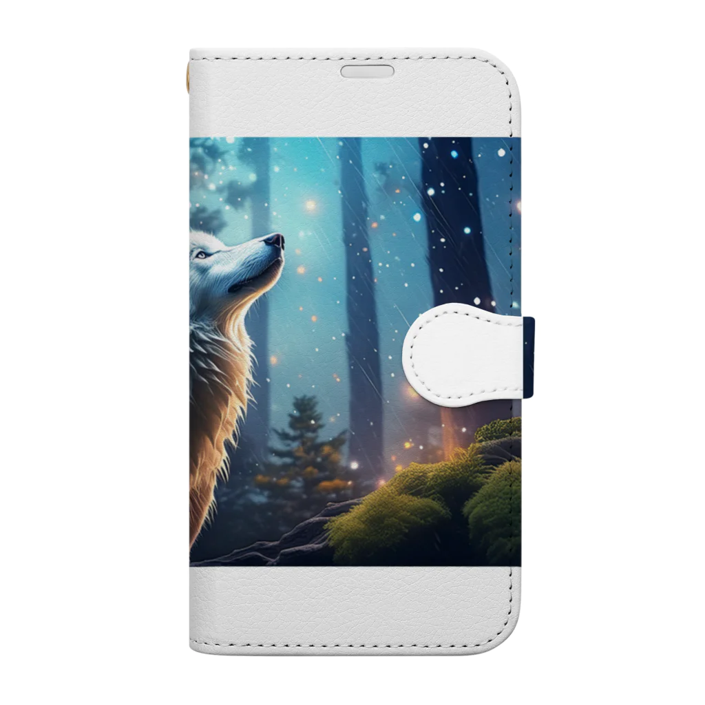 こまつな猫の孤狼の狼 Book-Style Smartphone Case