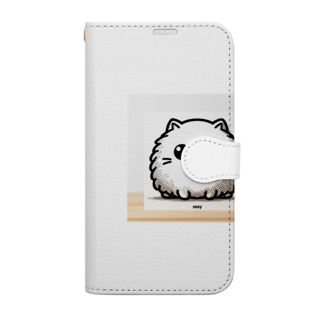 キュートなイラストSHOPの可愛い猫キャラクターです 手帳型スマホケース