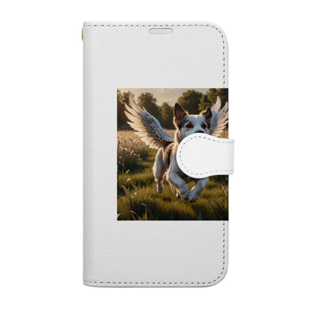 tabi555のそらとぶ犬 Book-Style Smartphone Case