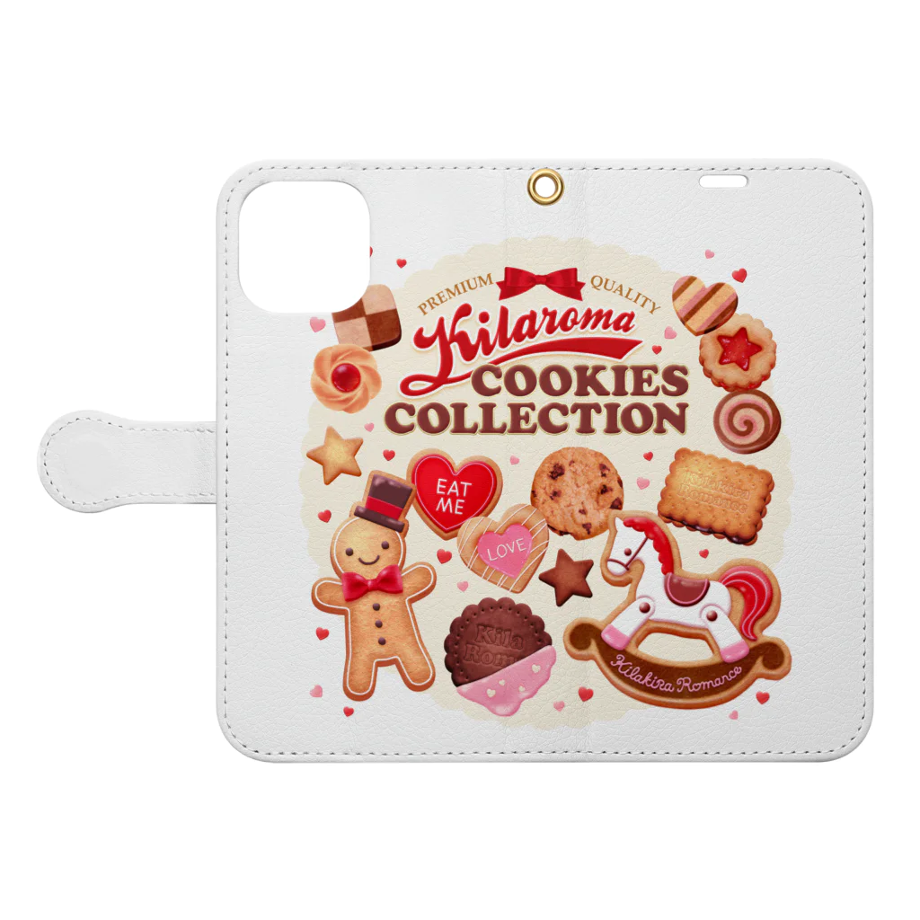 キラロマのCOOKIE COLLECTION No.01 Book-Style Smartphone Case:Opened (outside)