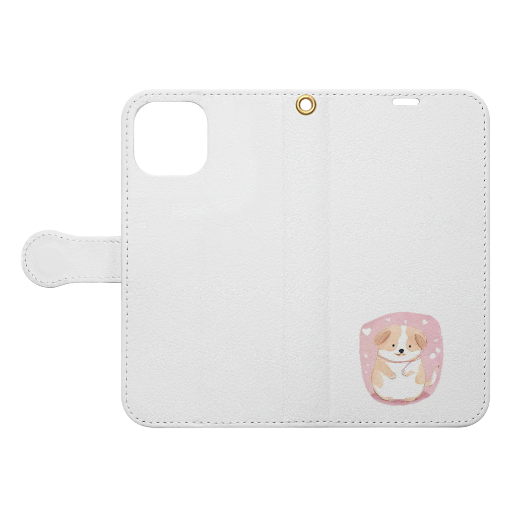 Sweet_moonLaboのSweet Dog Book-Style Smartphone Case:Opened (outside)