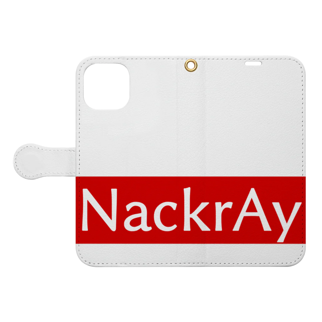 レイ中井のNackrAyオリジナルグッズ 手帳型スマホケースを開いた場合(外側)