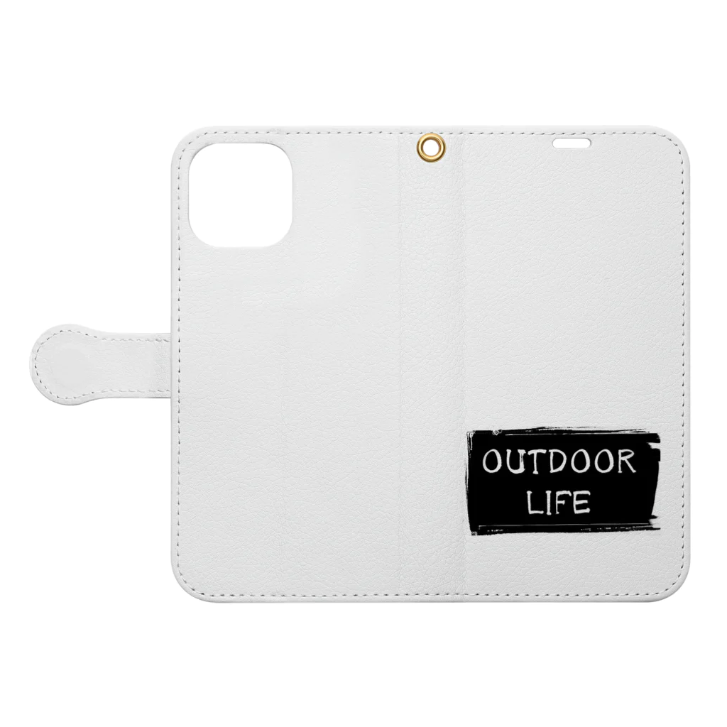 YF_familleのOUTDOOR LIFE Book-Style Smartphone Case:Opened (outside)