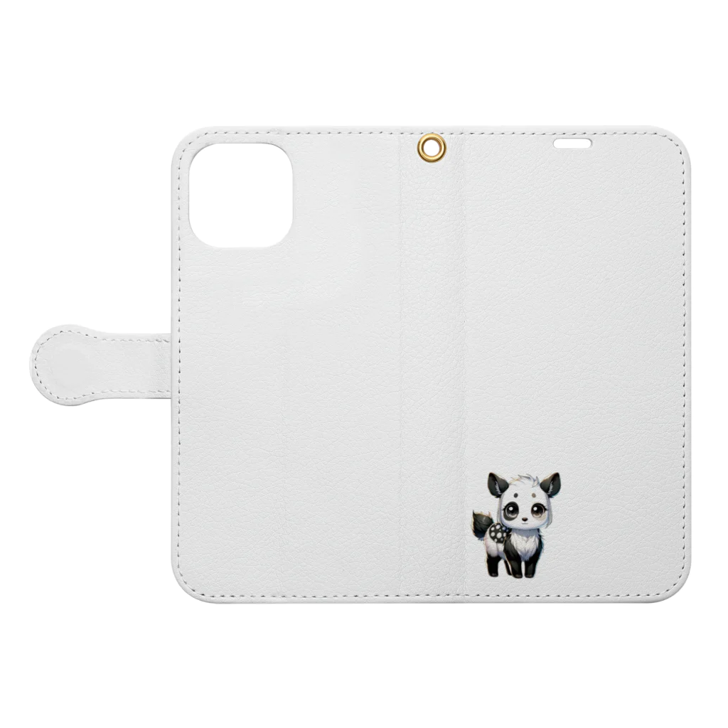 fictional_animalsのドットスプライト Book-Style Smartphone Case:Opened (outside)