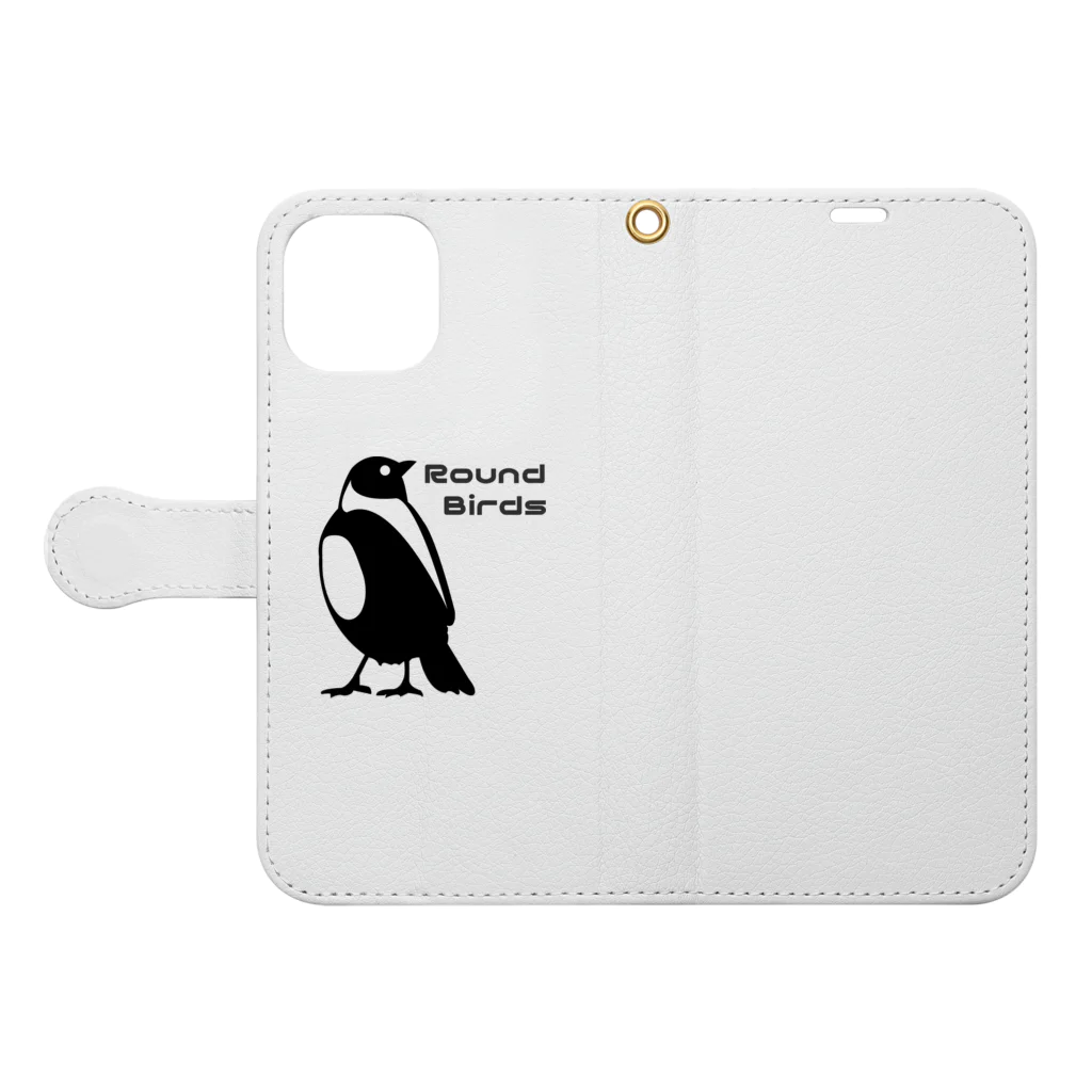 Round-BirdsのRound-Birds logo.ver Book-Style Smartphone Case:Opened (outside)